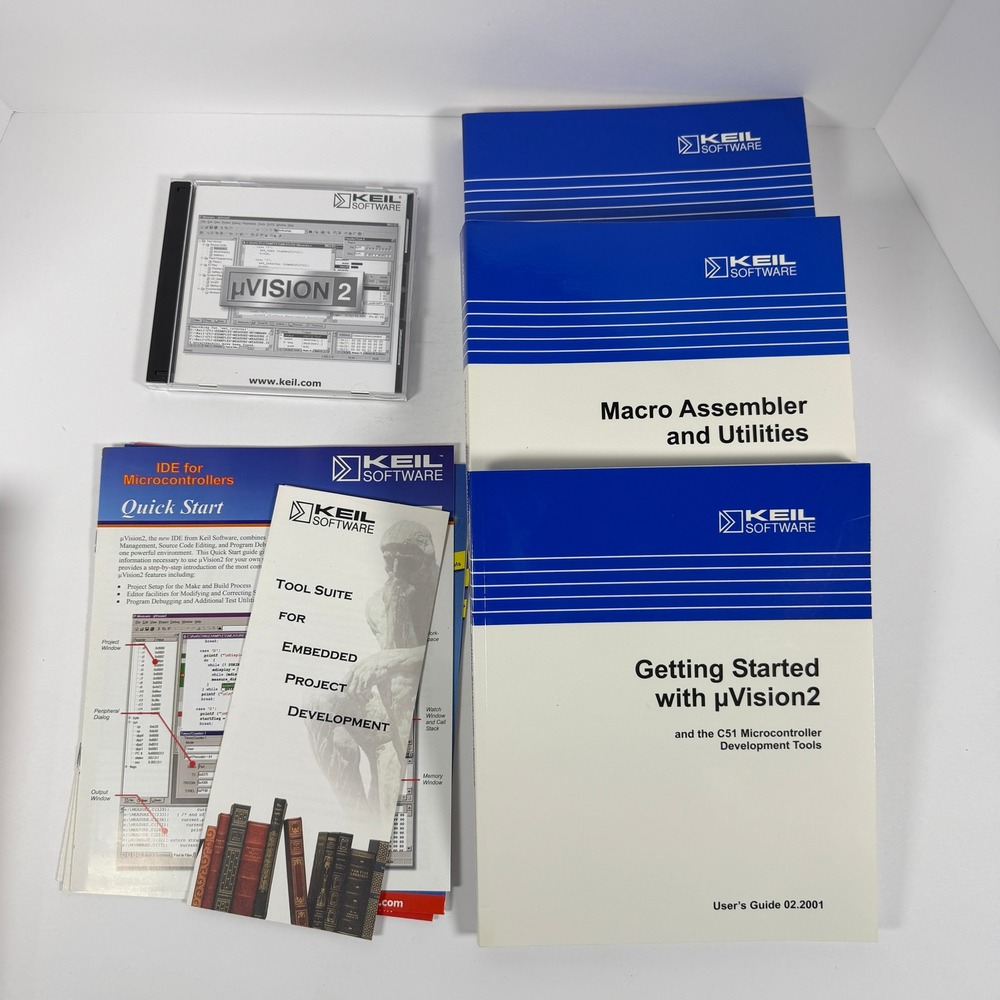 Keil Software Development Tools uVision2 C51 ARM7 8051 Compiler Manuals CD Disk